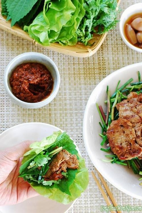 Thịt lợn nướng kiểu Hàn thơm nức mũi