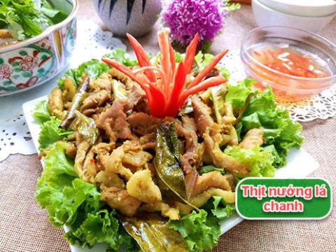 thit nuong la chanh mon ngon an mot mieng ma boi hoi nho mai Thịt nướng lá chanh, món ngon ăn một miếng mà bồi hồi nhớ mãi