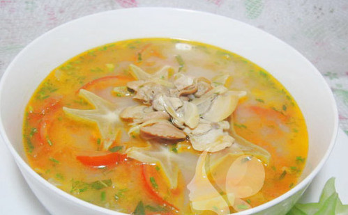 Thơm ngon canh trai nấu khế