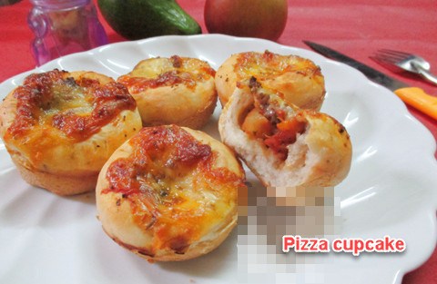 thu lam banh pizza cupcake nao Thử làm bánh pizza cupcake nào!