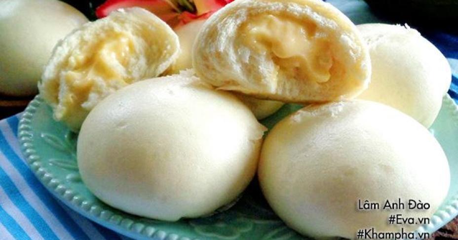 Tự làm bánh bao nhân phô mai chảy siêu hot cho cả nhà ăn sáng