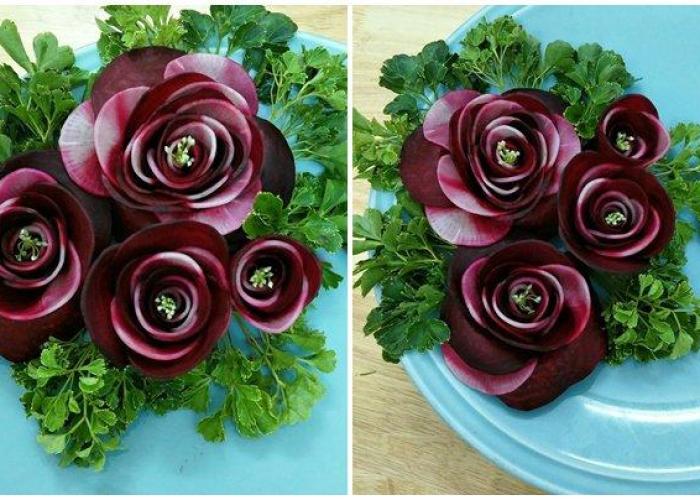 Vợ đảm "trồng hoa" trên mâm cơm khiến chồng mê con thích, nghìn chị em ủng hộ