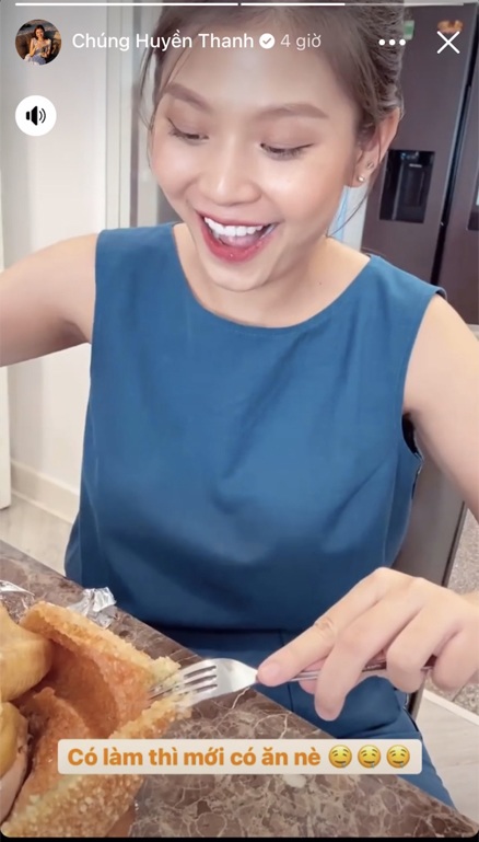 Vừa sinh con được vài ngày, Chúng Huyền Thanh vào bếp nấu món này vì quá thèm