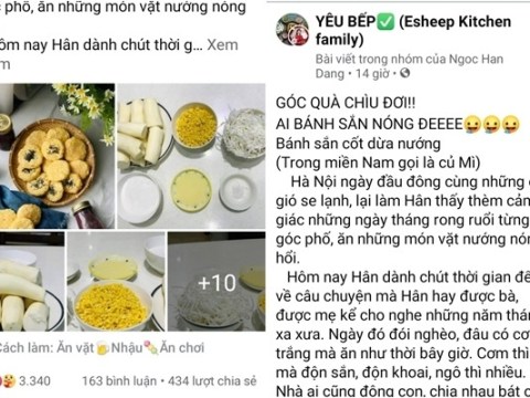 vua xinh vua gioi hoa hau ngoc han tro tai lam mon banh san co%CC%82%CC%81t du%CC%9B%CC%80a nu%CC%9Bo%CC%9B%CC%81ng ng Vừa xinh vừa giỏi, Hoa hậu Ngọc Hân trổ tài làm món bánh sắn cốt dừa nướng ngon nức nở