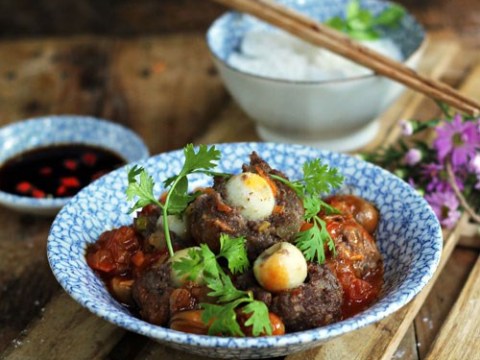 xiu mai bo sot nam ngon tuyet hao Xíu mại bò sốt nấm ngon tuyệt hảo