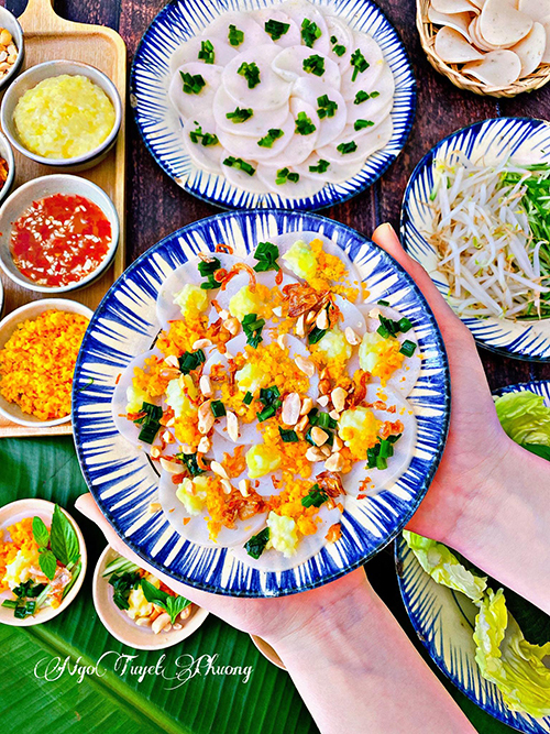 Bánh bèo làm từ bánh phồng tôm