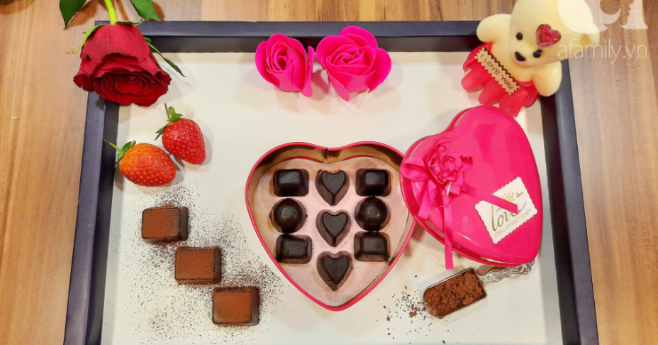 Valentine thêm lãng mạn với những viên chocolate tự làm cực kỳ chất lượng