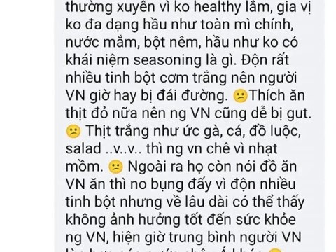 che do an viet bi don tinh bot va nem qua nhieu gia vi co gai khien cong d Chê đồ ăn Việt bị độn tinh bột và nêm quá nhiều gia vị, cô gái khiến cộng đồng mạng tranh cãi dữ dội: "Ít vào bếp mà còn gáy to"?