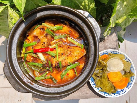 ca dieu hong kho nuoc dua Cá điêu hồng kho nước dừa