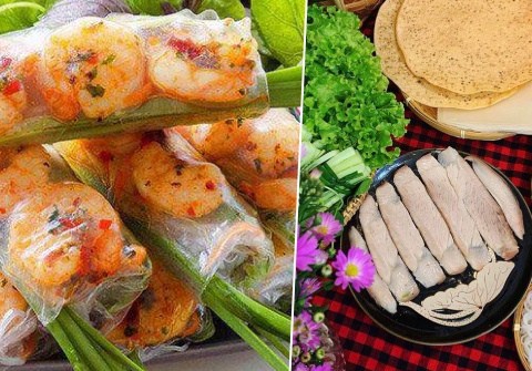 cuoi tuan doi gio vo lam 5 mon cuon tuoi ngon de an nham nhi da mieng Cuối tuần "đổi gió", vợ làm 5 món cuốn tươi ngon, dễ ăn nhâm nhi đã miệng