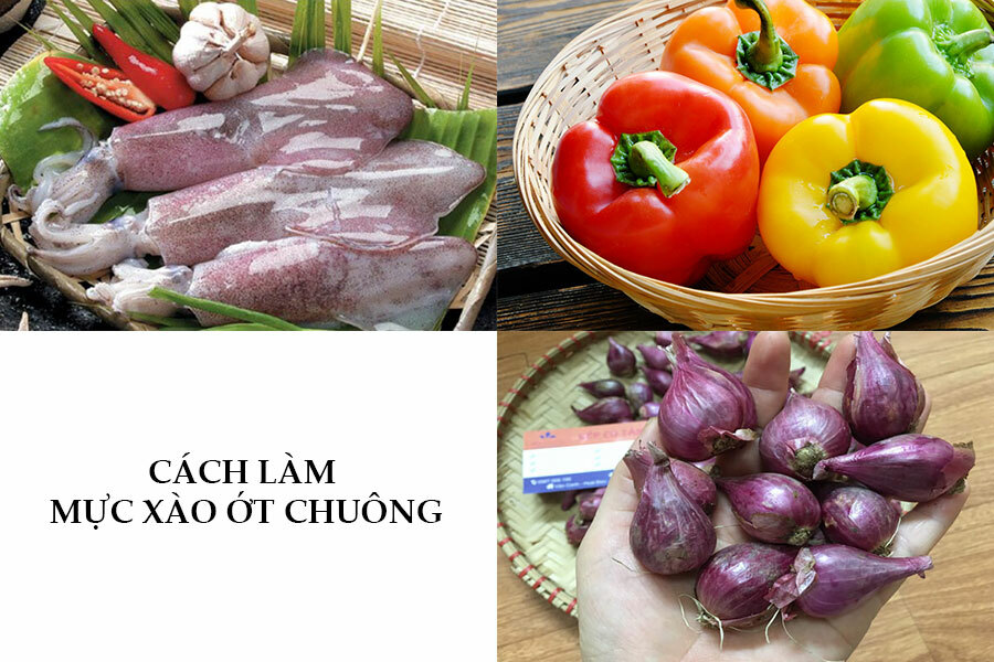 Cách làm mực xào ớt chuông hành tây, cần tây ngon xuất sắc