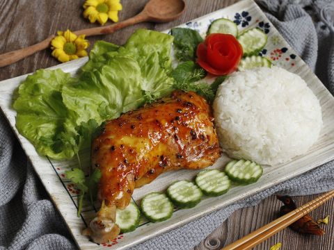 ga quay tieu den kieu kfc Gà quay tiêu đen kiểu KFC