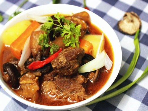 gan gau bo kho Gân gầu bò kho