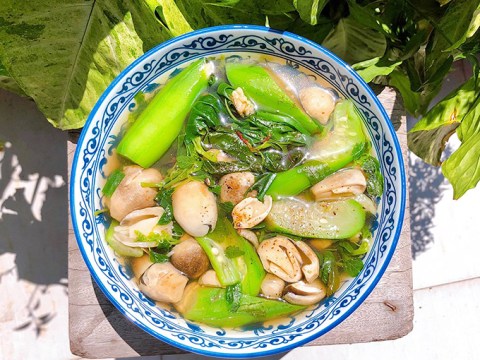 canh rau den chay Canh rau dền chay