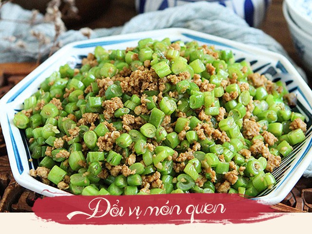 Đem xào đỗ với thịt băm kiểu này vừa đơn giản lại ngon miệng, cả nhà thi nhau xới cơm