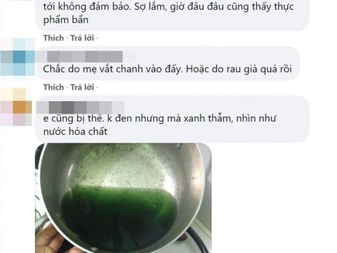 nuoc luoc rau muong chuyen mau xanh den co an duoc khong Nước luộc rau muống chuyển màu xanh đen có ăn được không?