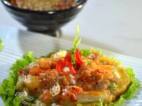 tu lam banh xeo kim chi cay Tự làm bánh xèo kim chi cay