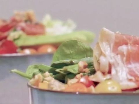 salad mua xuan voi dam bong Salad mùa xuân với dăm bông