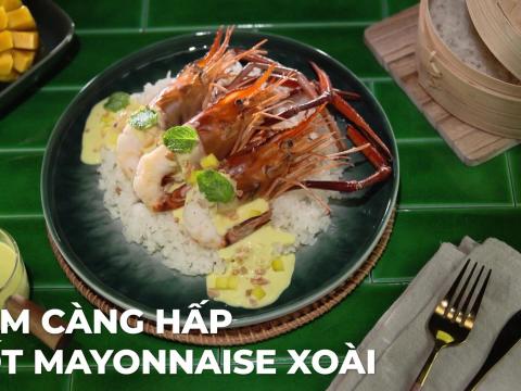 Tom cang hap xot mayonnaise Tôm càng hấp xốt mayonnaise xoài