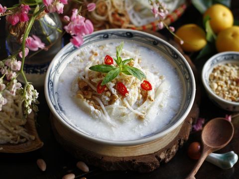 banh duc nom mon qua chieu cua nguoi ha noi Bánh đúc nộm - món quà chiều của người Hà Nội xưa