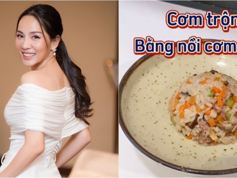 chi em van phong hoc ngay cach lam com tron bang noi com dien nhu vo hoang bach hap d Chị em văn phòng học ngay cách làm cơm trộn bằng nồi cơm điện như vợ Hoàng Bách, hấp dẫn và siêu ngon