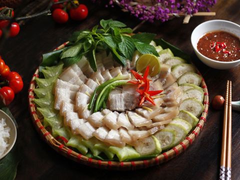 hap thit lon khong can nuoc Hấp thịt lợn không cần nước