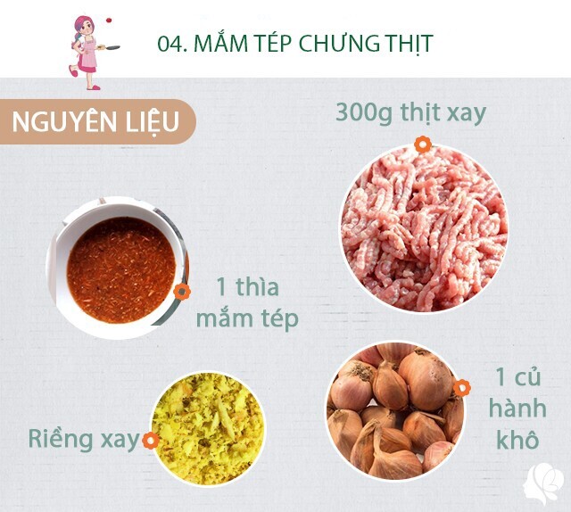 Hôm nay nấu gì: Cơm chiều 4 món vừa đậm đà lại ngon miệng, dễ ăn